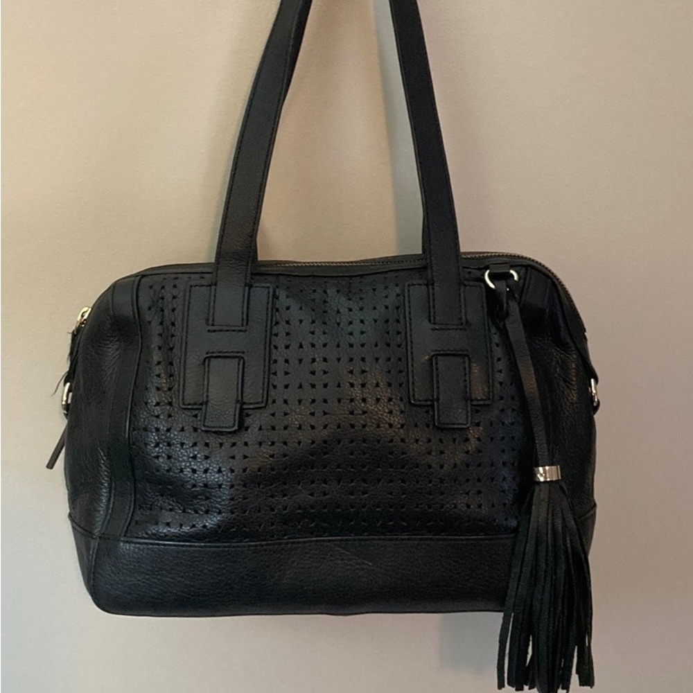 CLEARANCE Black Leather purse handbag by Isaac Mizrahi